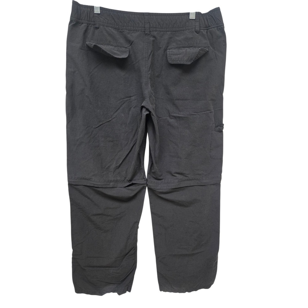 Danskin Now Womens L 12/14 Black Convertible Zip Off Cargo Hiking Pants Stretch - Picture 3 of 12